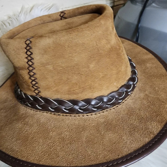 San Zemo leather cowboy hat NEW - Picture 6 of 14